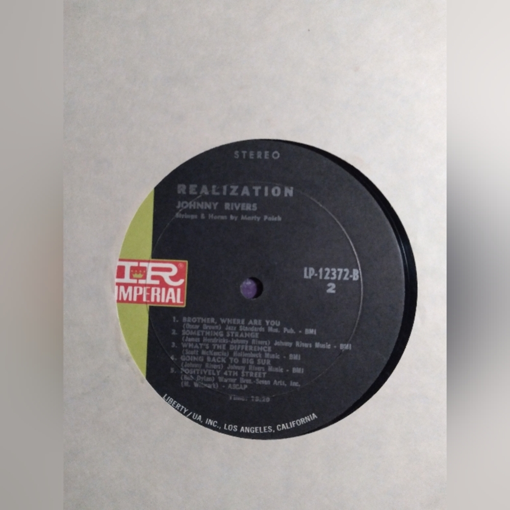 Johnny Rivers Album " Realization" - Picture 5 of 6